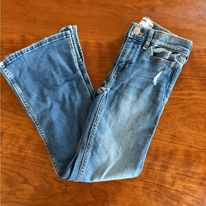 Flare Leg Girls Blue Jeans